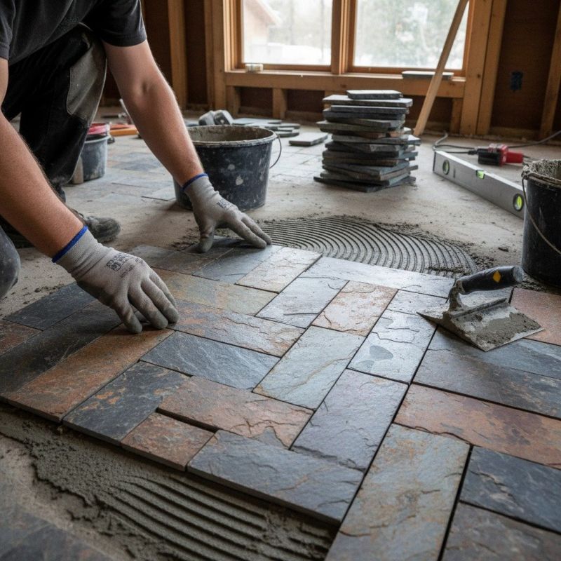 Slate Floor Installation in Kansas City, KS