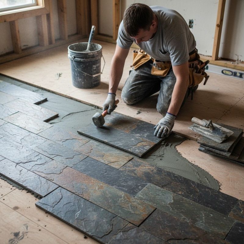 Stone Floor Installation in Olathe, KS