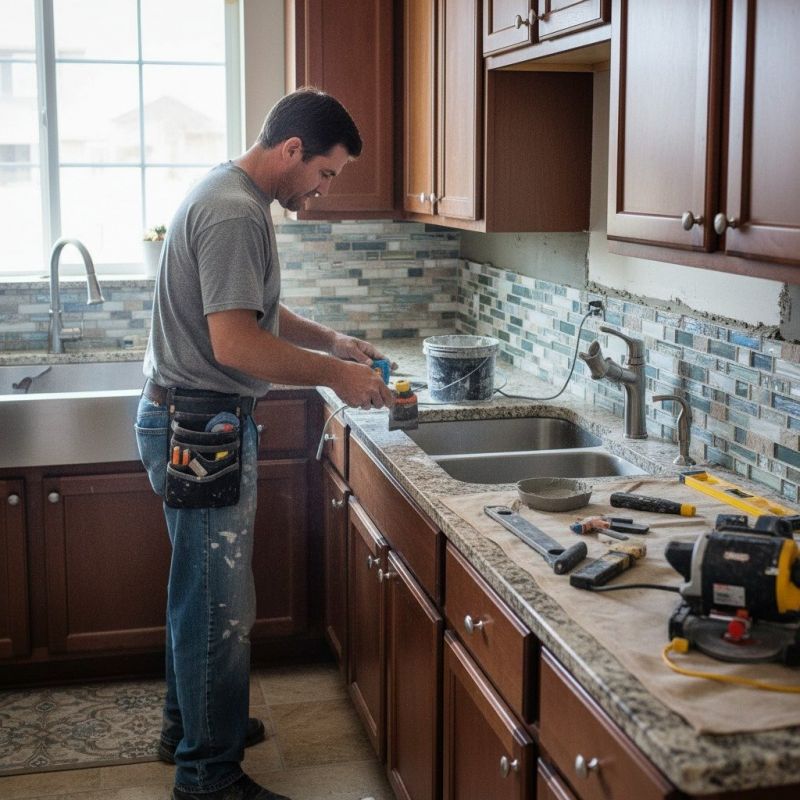 Stove Backsplash Installation in Wilmington, NC